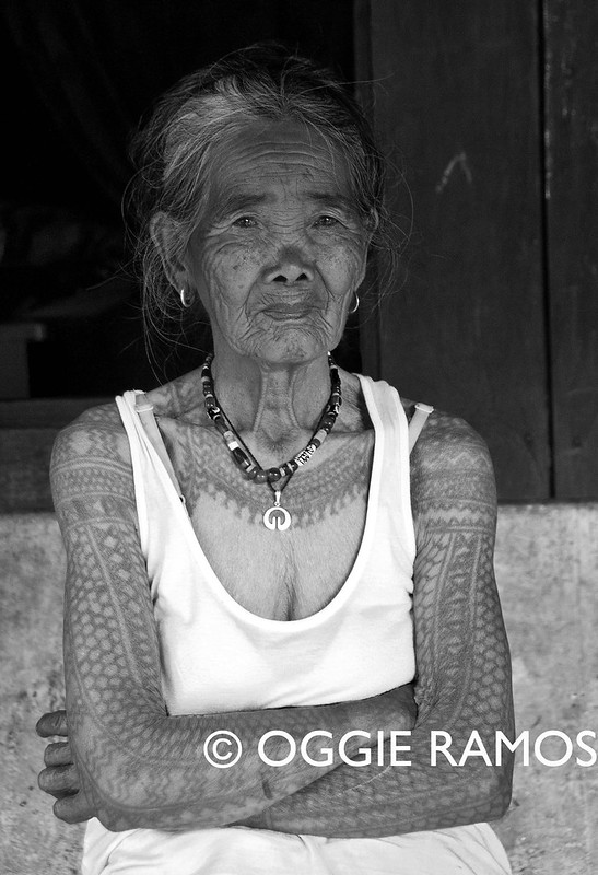 Buscalan - Fang-od Posed with Tattoo on Hands Visible Mono
