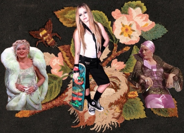 Lina Lamont, Avril Lavigne, embroidery