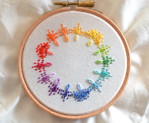 Embroidered colour wheel 16