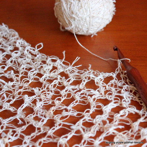 Crochet with Tea Bag Strings.