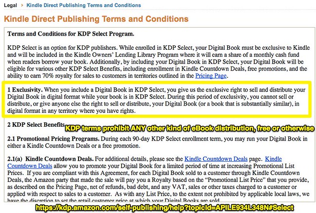 KDP terms prohibit ANY other kind of eBook distribution, free or otherwise