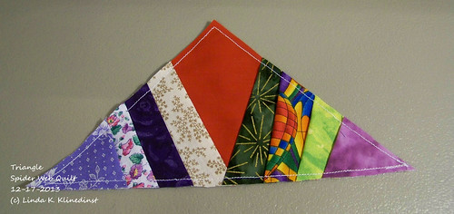 100_9036 - Triangle for Spider Web Quilt - 12-17-2013
