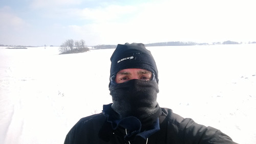 8 mile run.  15 mph winds. sub-zero windchills. snow blindness.  looking for a tauntaun to crawl into.