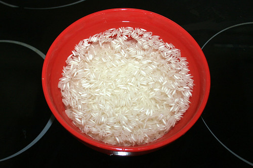 12 - Basamati einweichen / Soak basmati rice