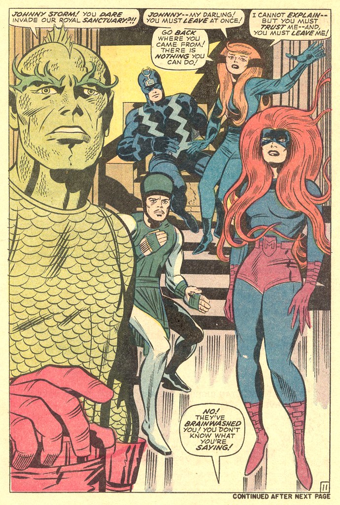 Fantastic Four 99 Inhumans splash 1970 Kirby