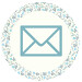Blue Floral Media Icons - Email