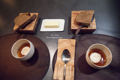 First bread service - housemade sourdough wheat