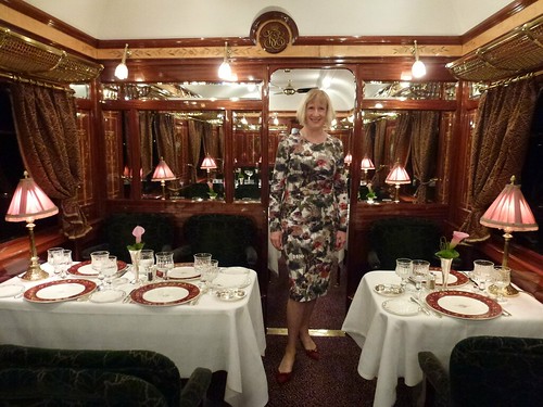 Orient Express - Mary in dining car