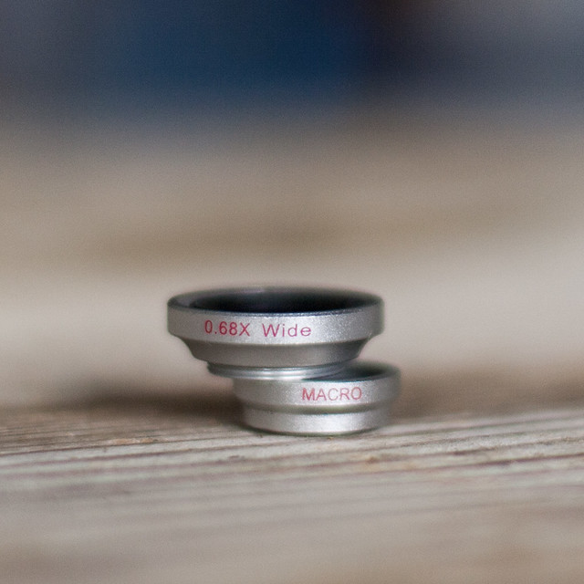 Close up of the Photojojo Wideangle Lens set