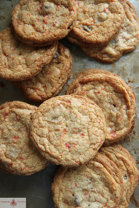 Gluten Free Chocolate Chip Candy Cane Cookies
