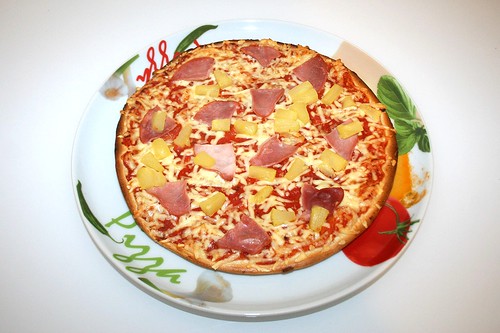 07 - Pizza Hawaii (Wagner Steinofen)  - Fertig gebacken / Finished baking
