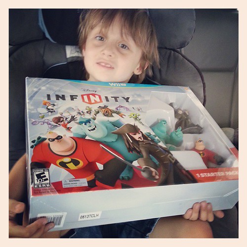 Someone saved up SIXTY gold coins for good behaviour to buy a very exciting new toy! the whole family is already loving it :) #DisneyInfinity
