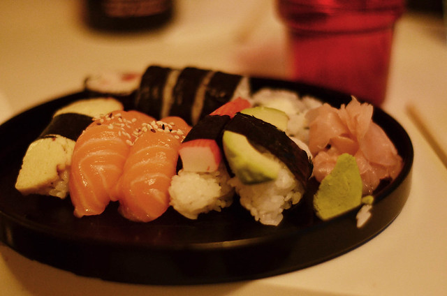 Sushi med Carro och Freja.