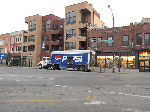 A morning delivery of Pepsi Cola soft drink products in Chicago's Logan Square neighborhood. Late October 2013. by Eddie from Chicago