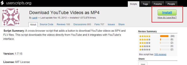 install youtube videos as mp4