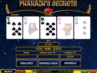 free Pharaoh's Secrets slot gamble feature