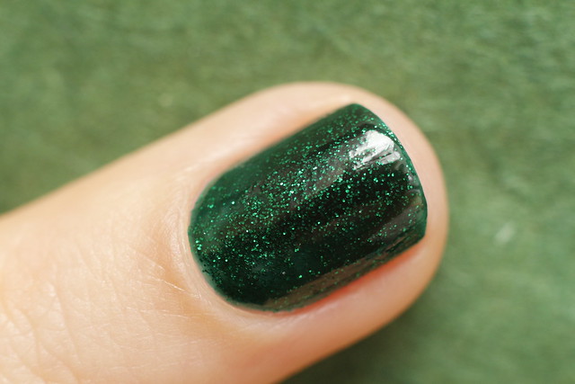 03 China Glaze Emerald Sparkle swatches