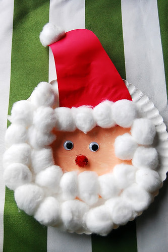 christmas crafts, kids crafts, santa claus crafts, paper plate crafts