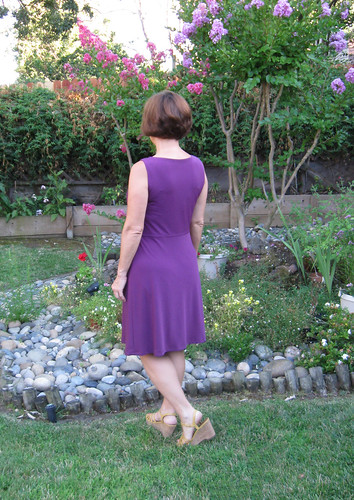 Vogue 1351 Purple knit dress back
