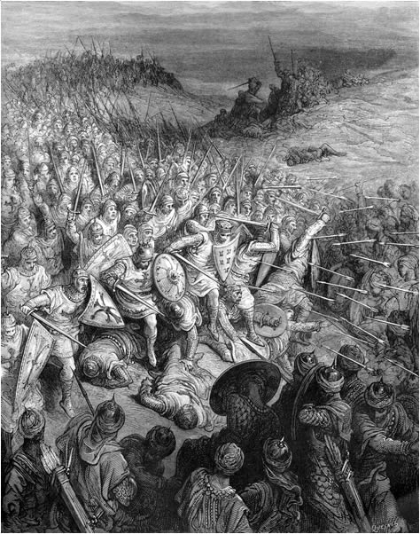4. El choque de los dos ejércitos. De la obra Las Cruzadas. Gustavo Doré (1832-1883)