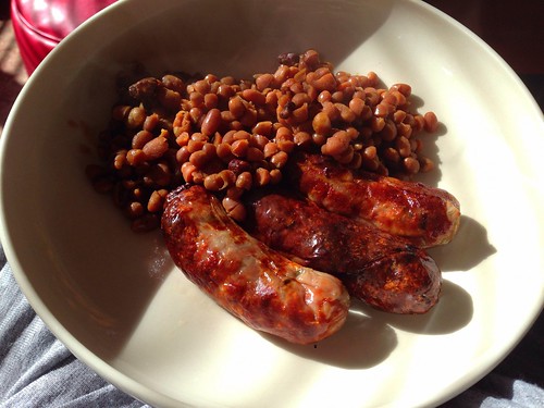 Home made baked beans for lunch.