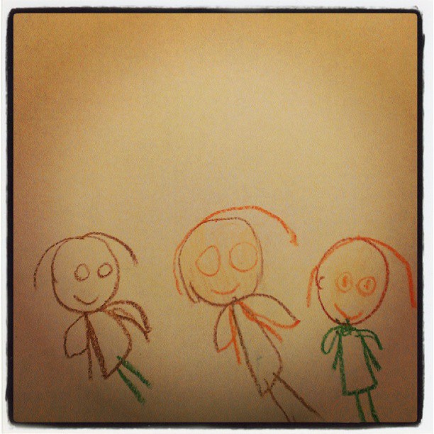 Three sisters by the three year old! :-)
