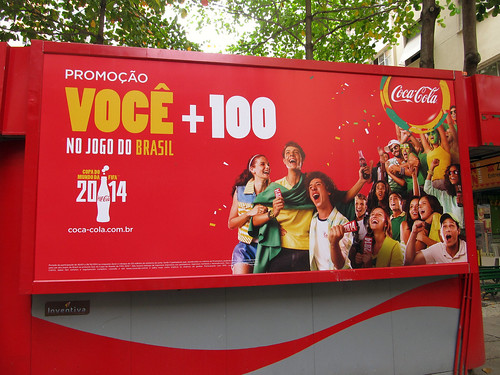 Go with 100 friends to Fifa World Cup 2014 Matches Backlit Coca-Cola Promo Brazil 2013 by roitberg
