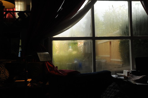 Wet windows, loft duplex, dark, Seattle, Washington, USA by Wonderlane