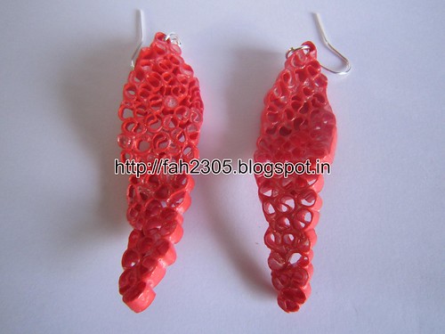 Free Form Quilling - Paper Quilling Twisted Leaf Earrings (4) by fah2305
