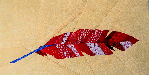 021 - Red Feather Quilt Block