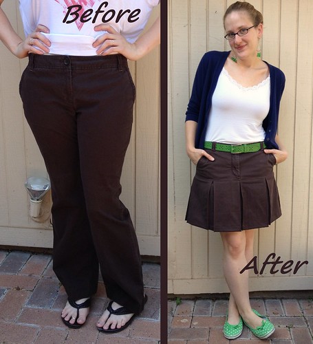 Scouts Honor Skirt Before & After