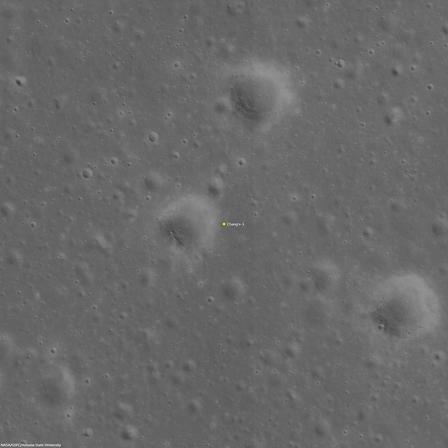 Chang'e-3 Landing Site matched with LROC NAC imagery