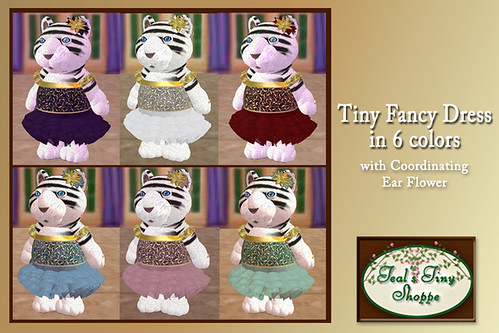 Tiny Fancy Dress in 6 colors by Teal Freenote