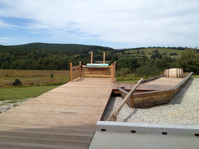 Replica bateau and great view from the Visitor Center