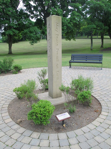Wording on Peace Garden Obelisk, Beveridge Park, Kirkcaldy