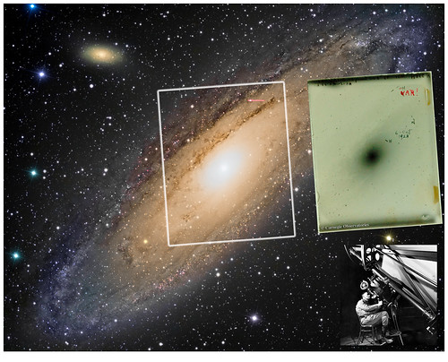 Hubble's Famous M31 VAR! plate. by Mick Hyde