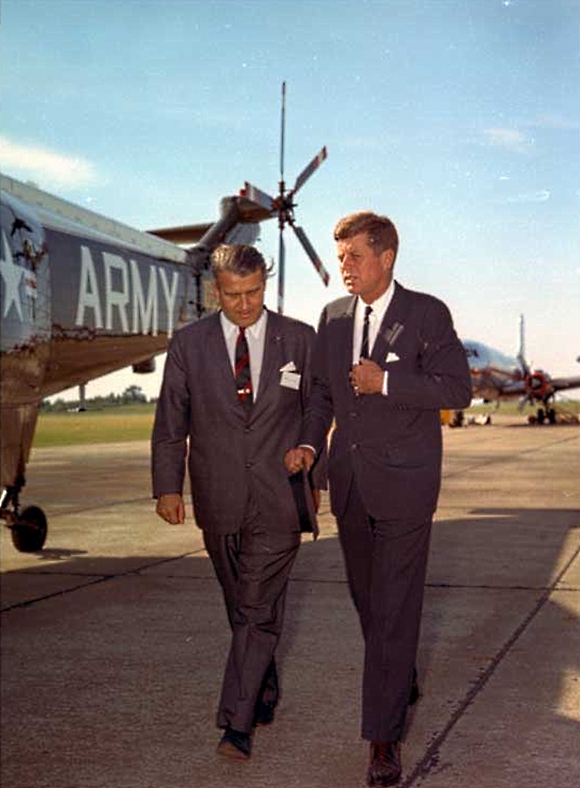 John Kennedy and Werner VonBraun 1963