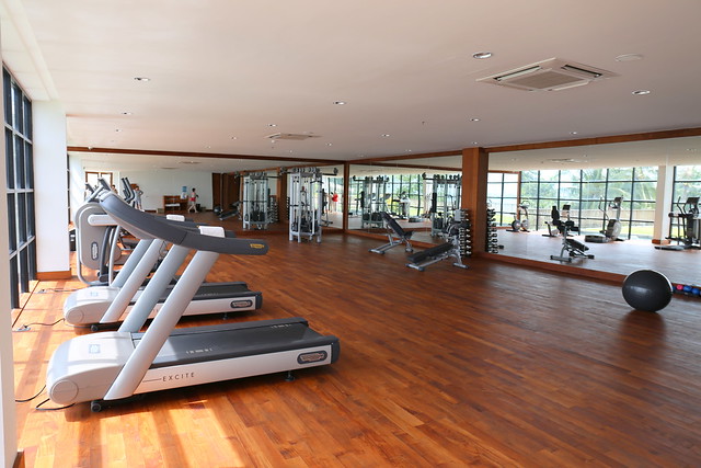 There is an ultra-spacious gym and workout room