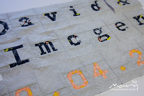 Paper pieced letters and numbers