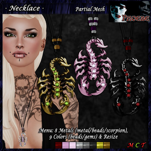 *P* Scorpion Necklace ~Metals & Colors~ P-MESH