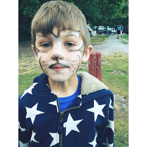 His first face paint. There was drama. #vscocam #afterlight