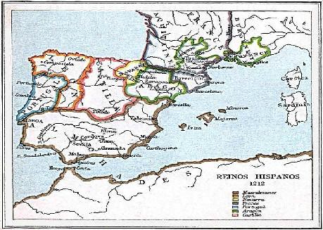 Península Ibérica en 1212