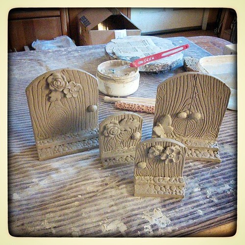 Product development day (AKA work=play) #ceramics #handbuilding #fairydoors
