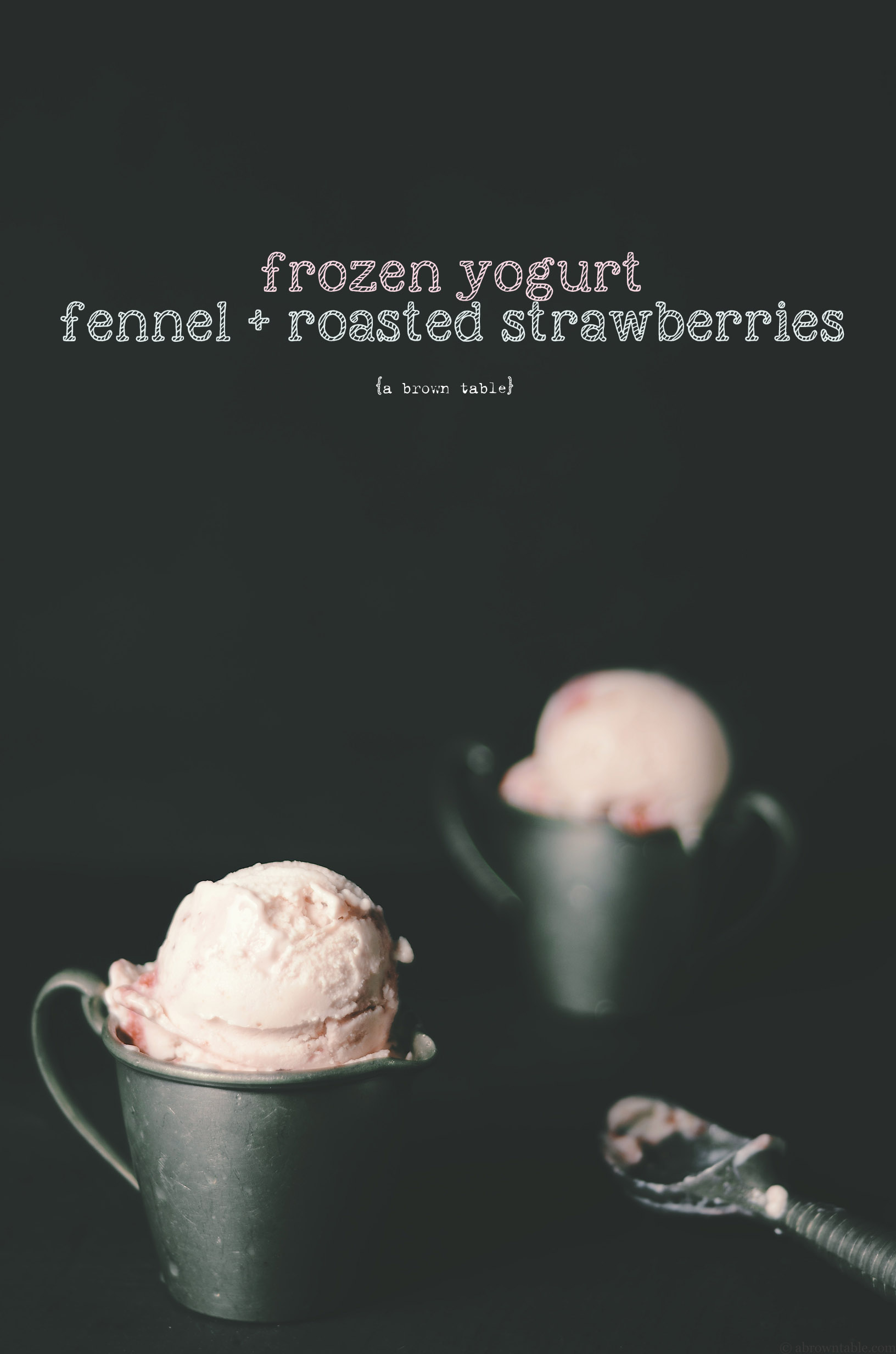 fennel strawberries frozen yogurt