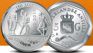 Netherlands Antilles Slavery Abolition Coin