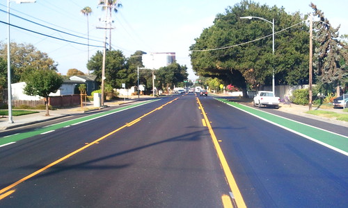 Hedding Street green bikeway San Jose