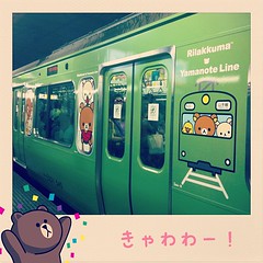 (∩ﾟ∀`∩)ｷｬ―!!! #リラックマ #山の手線  #cute #train