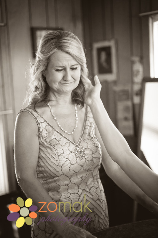 Mother of the bride gets emotional on her daughter's wedding day