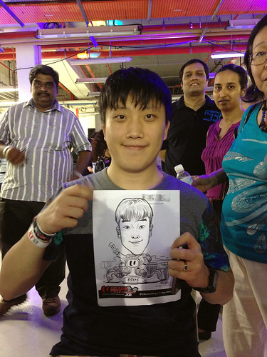 caricature live sketching for NTUC U Grand Prix Experience 2013 - 50