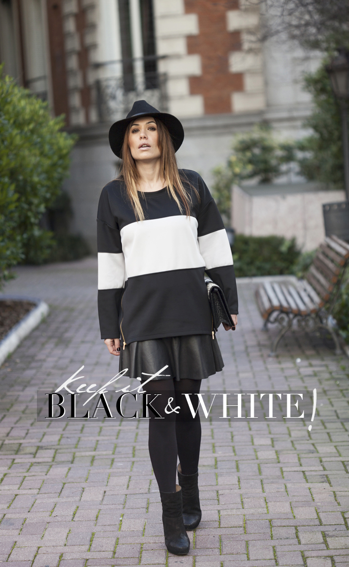 street style barbara crespo keep it black and white stripes sweater fashion blogger outfit casa america madrid